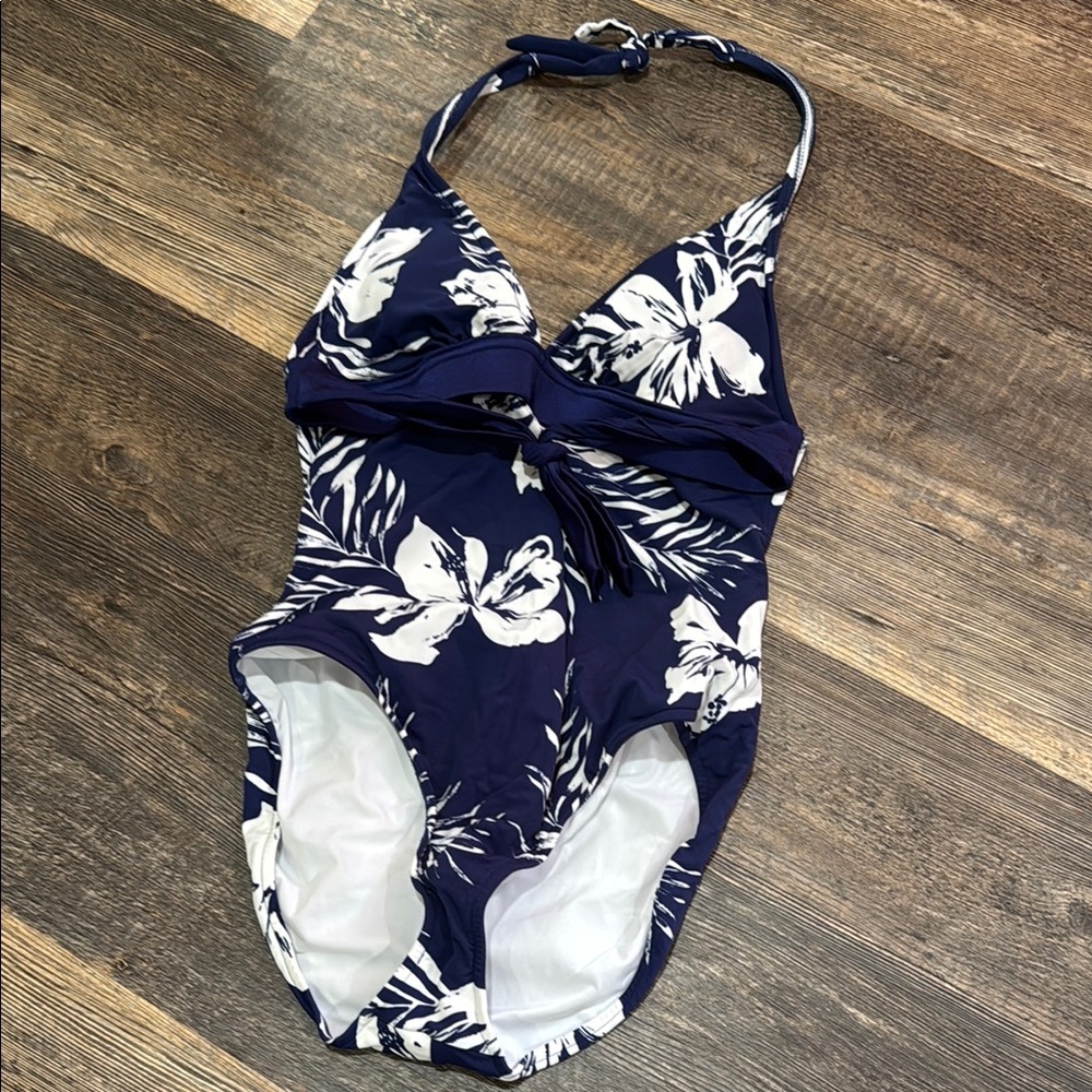 VENUS Blue and White One Piece Swimwear Women’s Size 14 never worn.